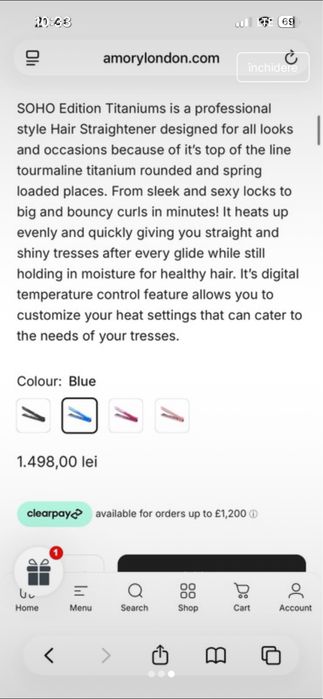 Placa de par Amory London