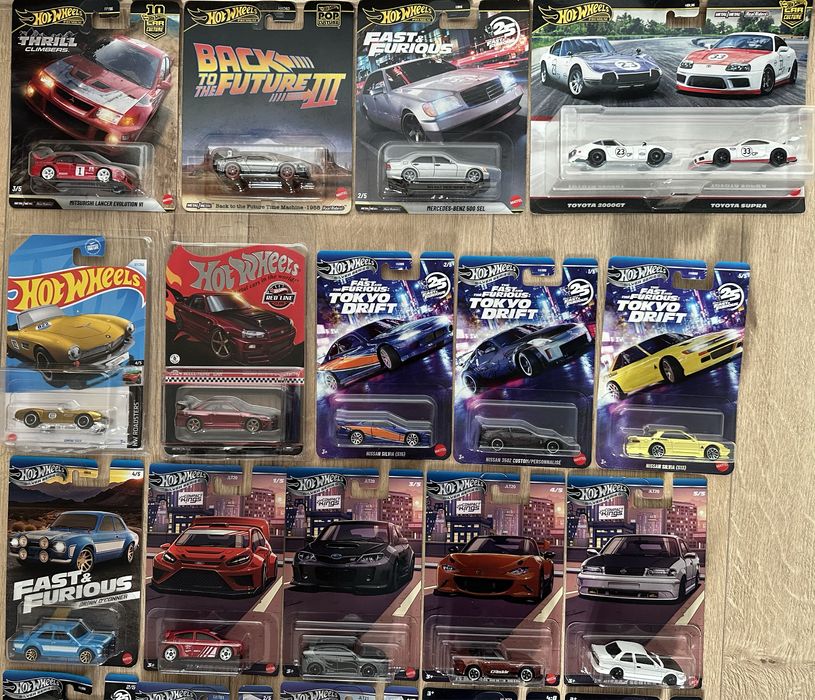 Hot Wheels Treasure Hunt RLC Ferrari Porsche BMW Mercedes Audu Tesla GTR Supra Chase fast and furious DeLorean Evolution s600