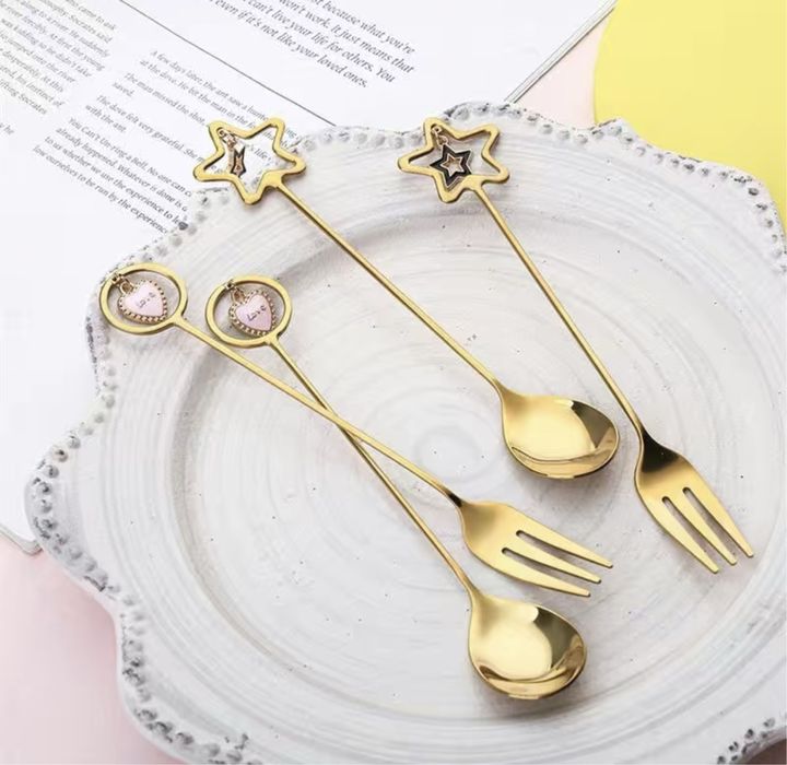 Ложка и вилка Для Десерта, desert qoshiq va vilka