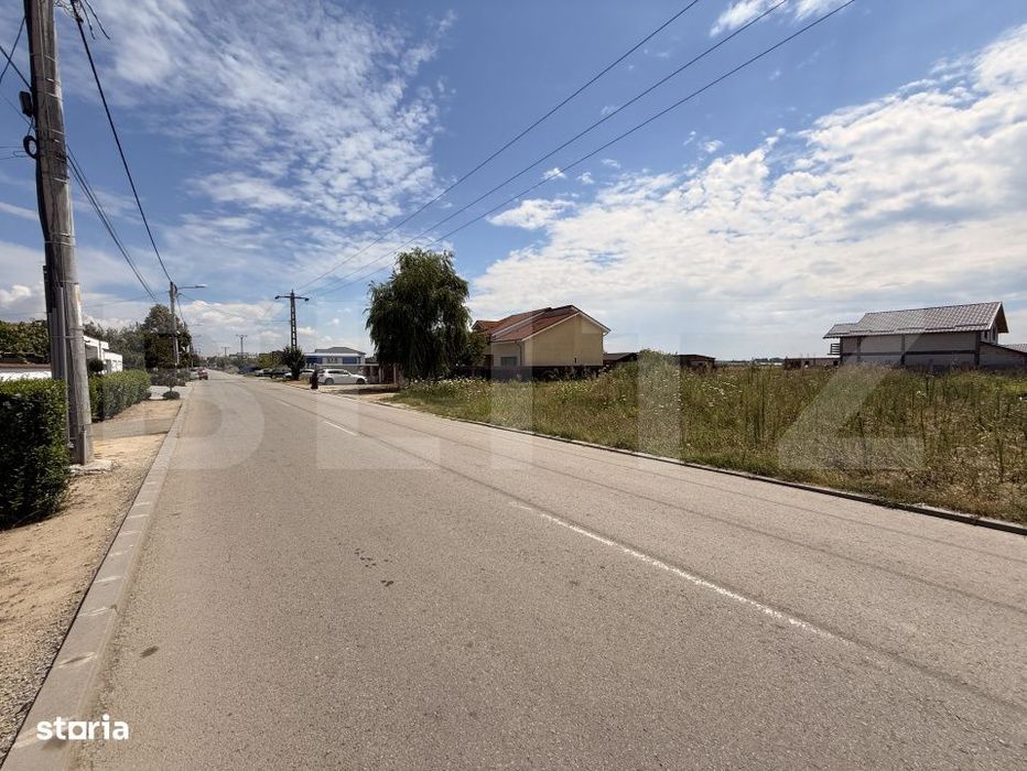 Teren intravilan 1.000 mp, front 13 m, toate utilitatile, Popoveni