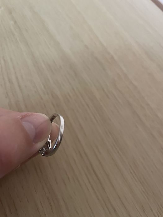 НОВ! Сребърен пръстен с цирконий размер 53