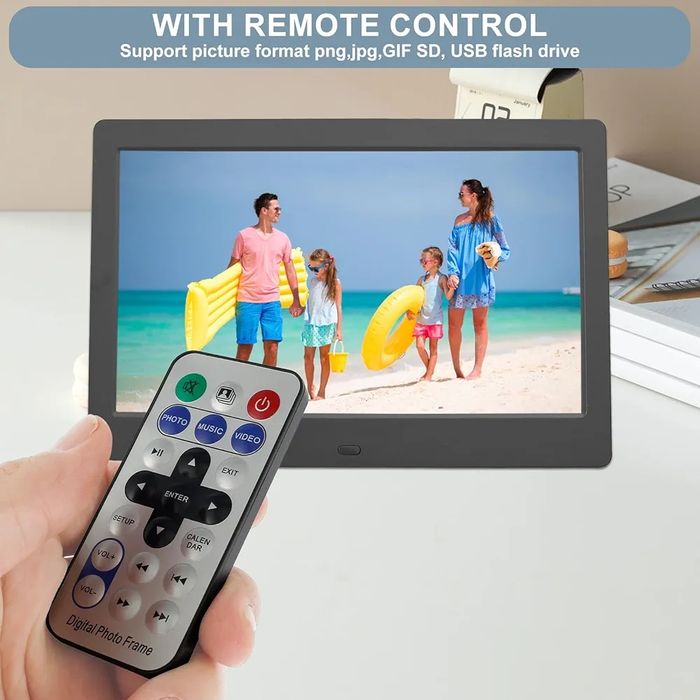Многофункционална 10-инчова  цифрова фоторамка с дистанционно