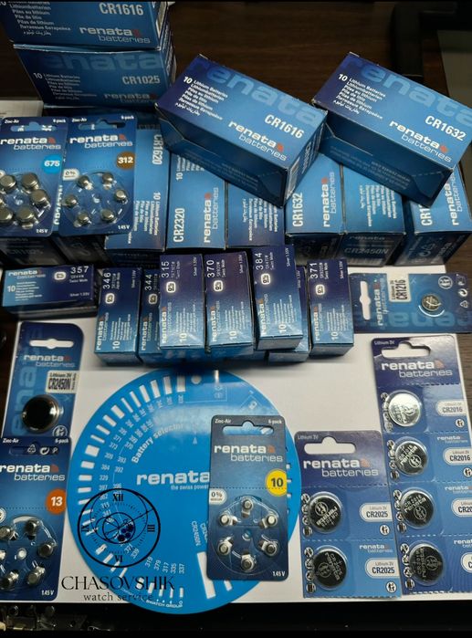 Замена батарейки в часах, RENATA