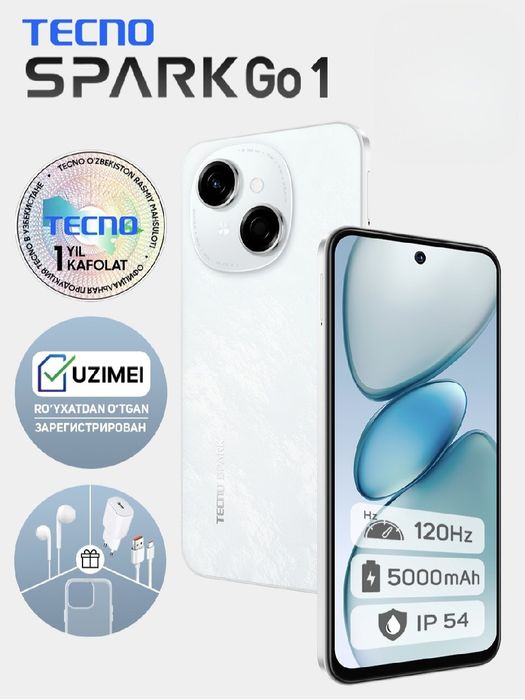 Tecno Spark Go1 New Super Skidka+Garantiya