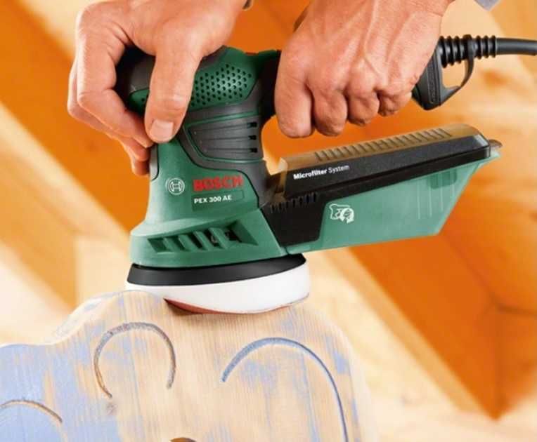 Ръчна шлайфмашина Bosch PEX 300 AE, 270 W, 125 мм