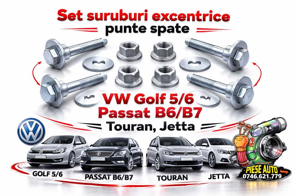 Set suruburi excentrire geometrie VW Golf 5/6 Passat B6/7 Jetta Touran