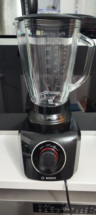 Blender Bosch MMB42G0B, 700 W, 2.3 l, 2 viteze + functie turbo, Negru