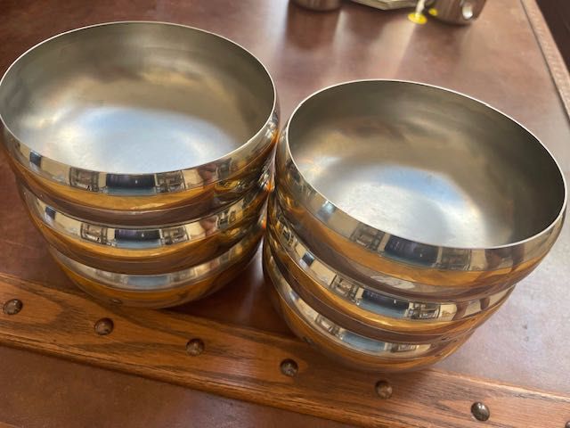 Baron Zepter set 6 buc boluri desert placate cu aur 24k