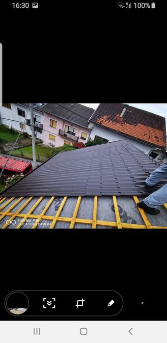 Montaj acoperis tigla  tabla