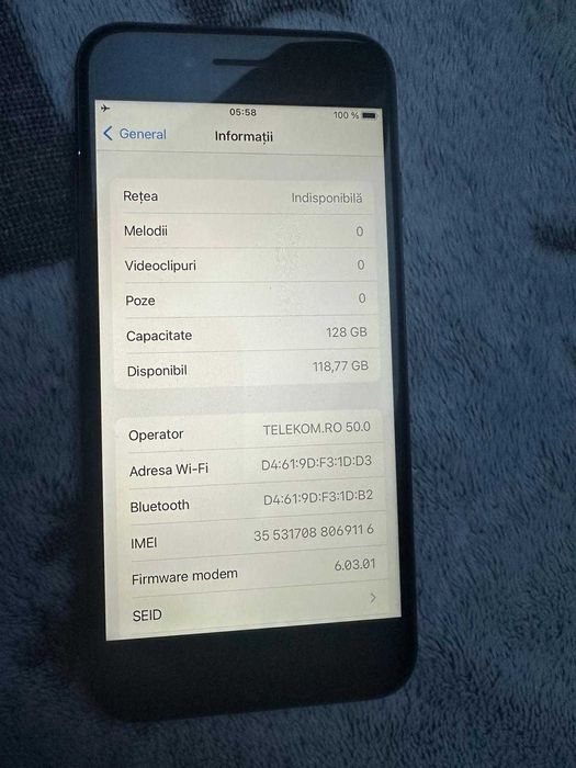 Iphone 7 Alb sau Negru  100% baterie Liber de retea