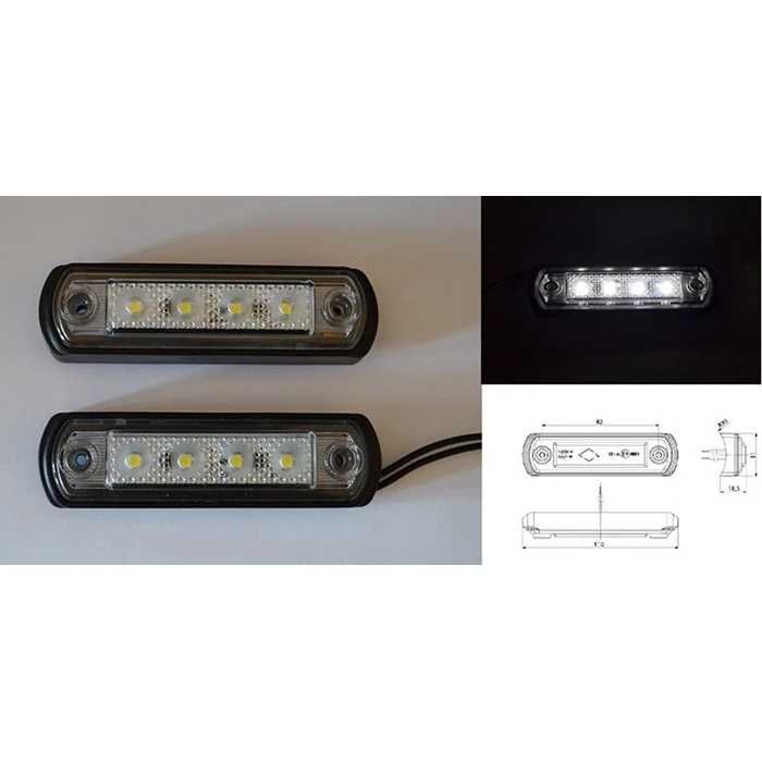 1 бр. LED Лед габарити за РОЛБАР 12-24V с 4 SMD диода 3 цвята , Полша