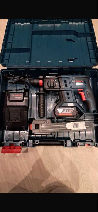 Rotopercutor Bosch gbh 18V-21 cu 2 ac de 5 ah si inc-Sigilat