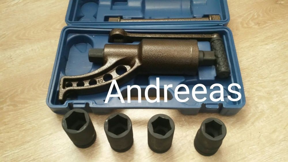 Trusa cheie roti camion cu 4tubulare,reductor forta-chei roti camioane