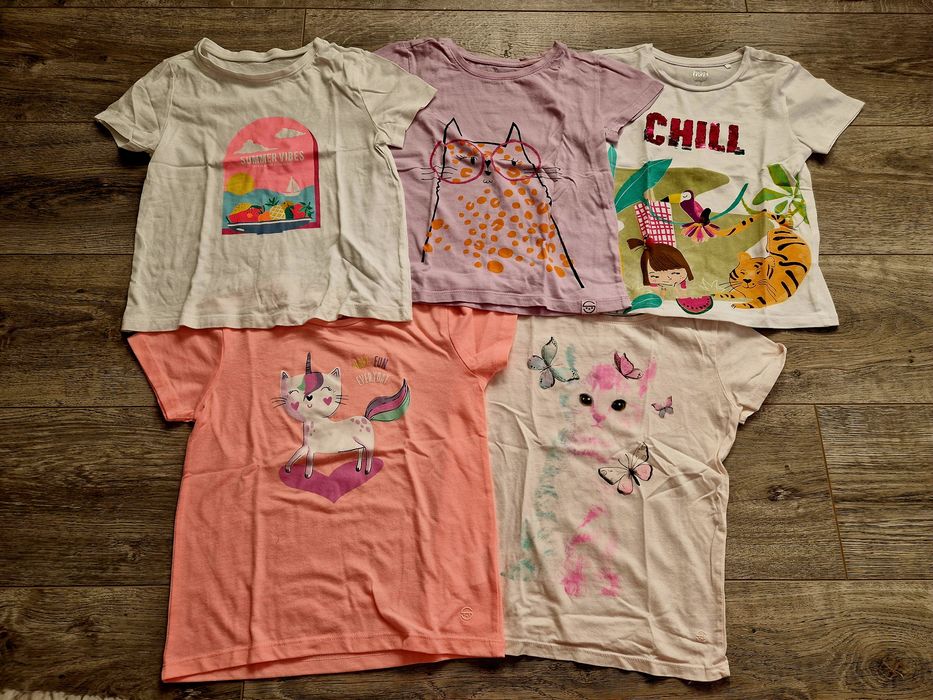 Lot 5 tricouri 128 SMYK COOL CLUB pentru fetite