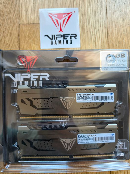 Гаранция! Ram памет Patriot Viper Steel 128GB (4 x 32GB) DDR4 3600MHz