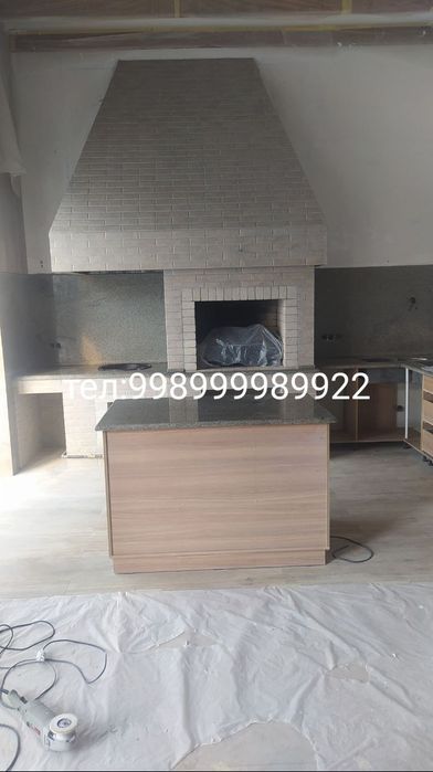 Строительство летних кухонь, Барбекю, Каминов