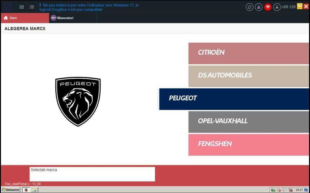Tester auto dedicat Peugeot Citroen DS LEXIA DIAGBOX in Lb. Romana