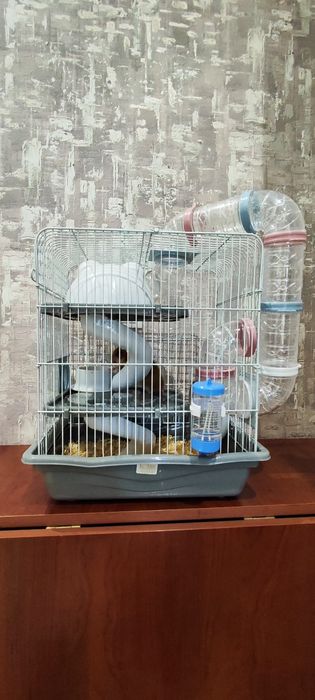 Продается клетка с хомячком
