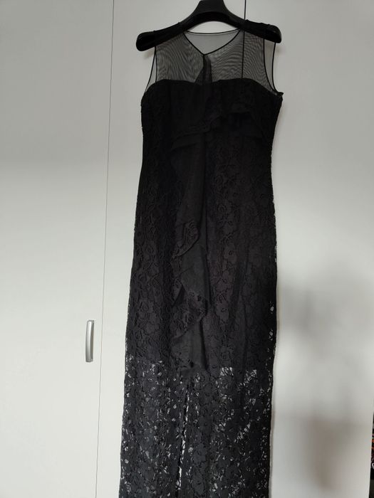 Платье Манго черное вечернее