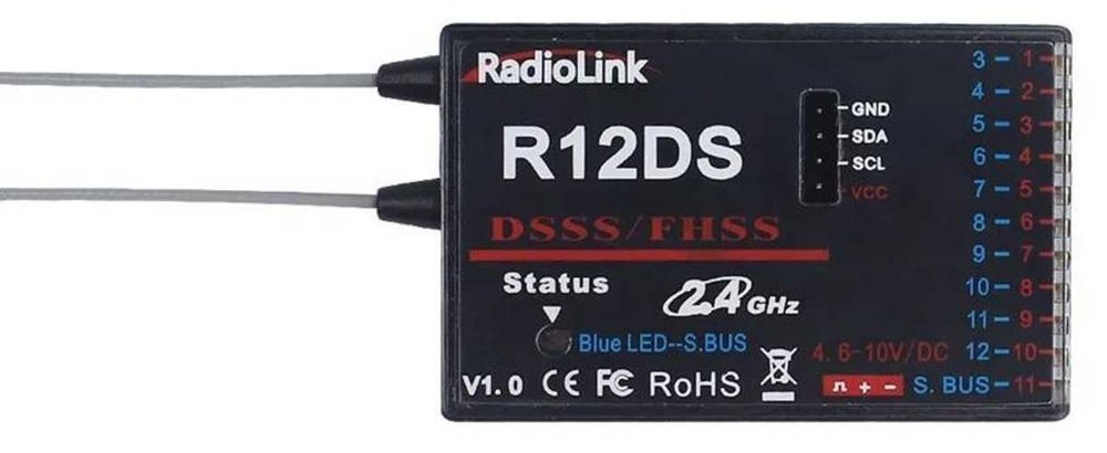 Radiocomanda Radiolink AT10II, 2.4Ghz, 12 ch, aeromodel,elicopter
