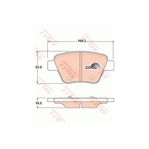 Set Placute frana punte Spate, TRW, Audi A1, 202018, A3, 202012, A3, 20, Seat Altea, Skoda Octavia 1Z, 202013; Superb 202015; Yeti; VW Beetle, Caddy