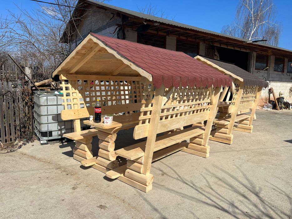 Balansoar din lemn masiv de brad rotund / leagan