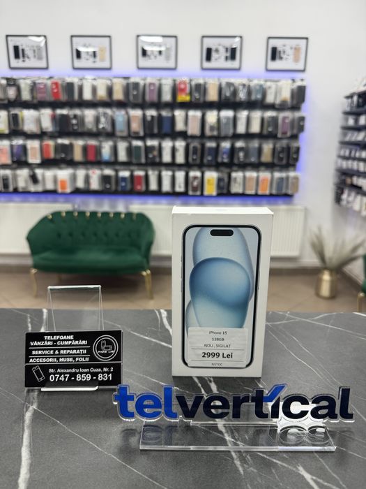 iPhone 15 | 128Gb | NOU | Sigilat | 2 Ani Garantie | phonelab.ro