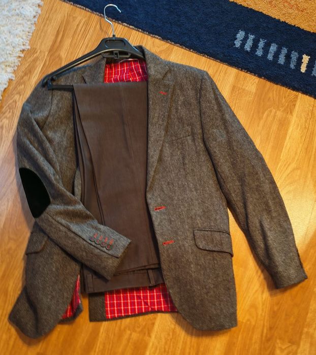 Costum Bărbați S/M, purtat 1 data, lână