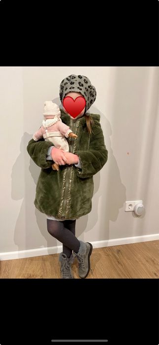 Пальто-шуба  Mayoral ( двухсторонняя) 5-6 лет