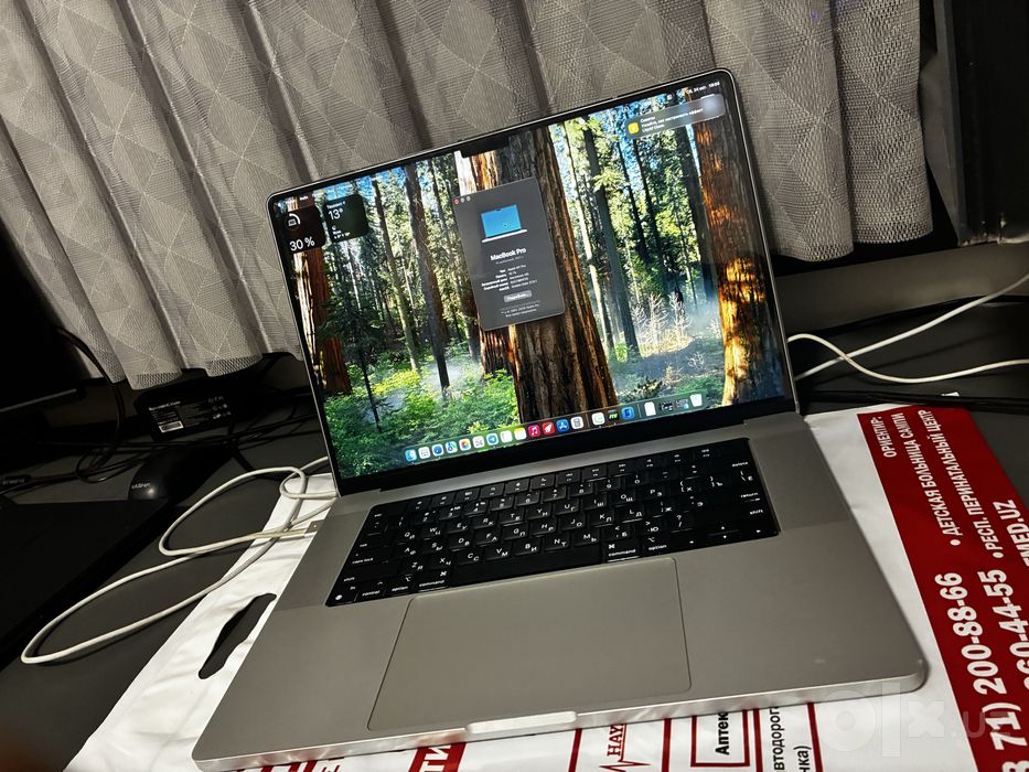 MacBook Pro 16" M1 Pro, 16 ГБ / 1 ТБ, батарея 97%