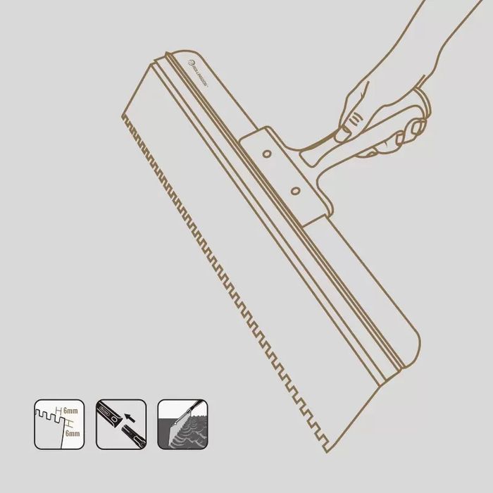 Назъбена шпатула маламашка Rollingdog