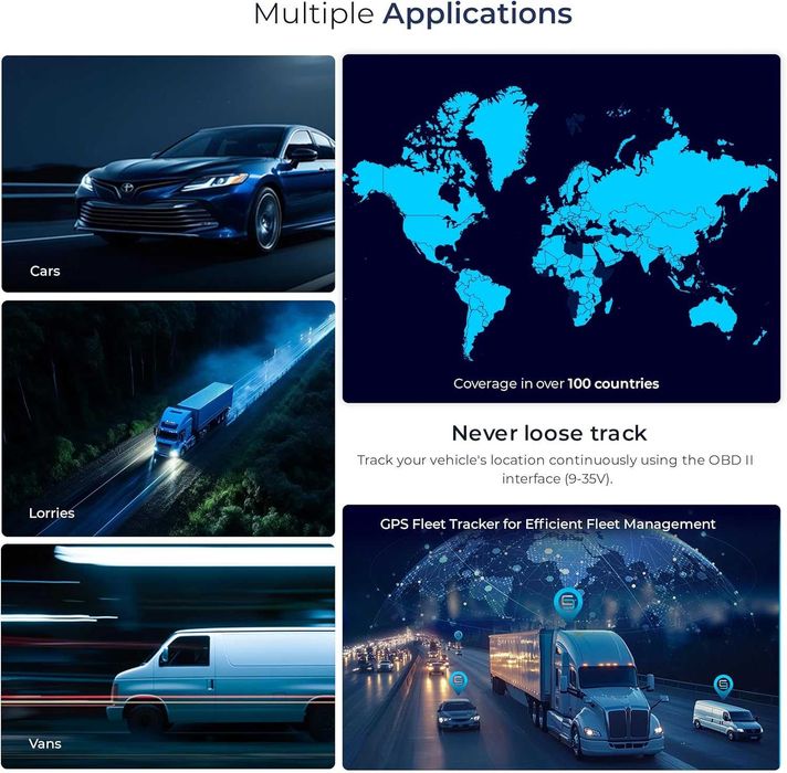 Salind 08 GPS Tracker 4G LTE Baterie permanentă OBD flote automobile