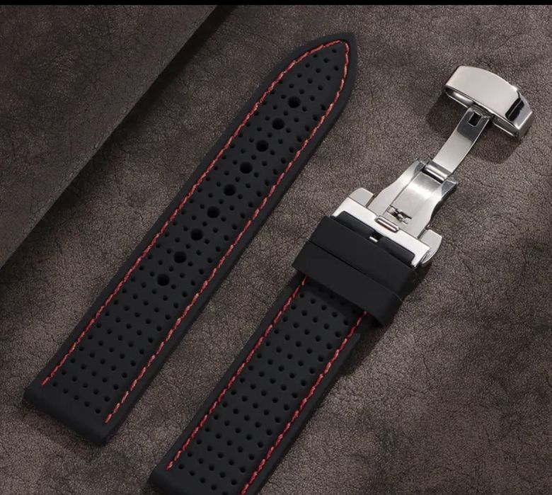 Curea din silicon pentru ceas cu latimea 20 mm catarama stil fluture