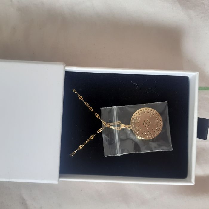 Lantisor Zorii din otel inoxidabil placat cu aur 18k