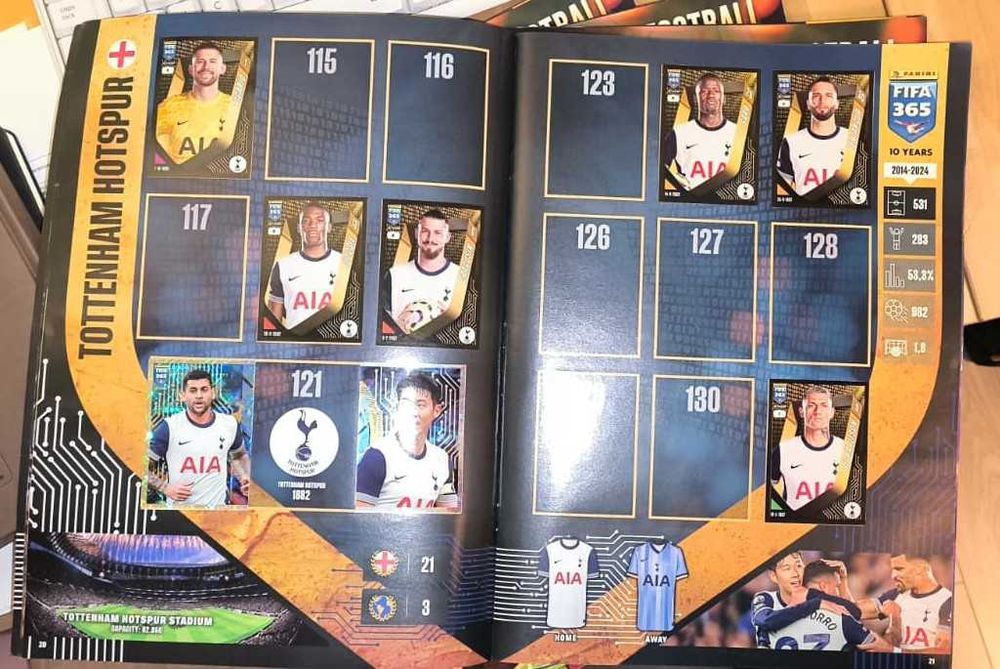 Albume FIFA 365 - 2025(editia 10ani)+125 stickere lipite+75 dubluri