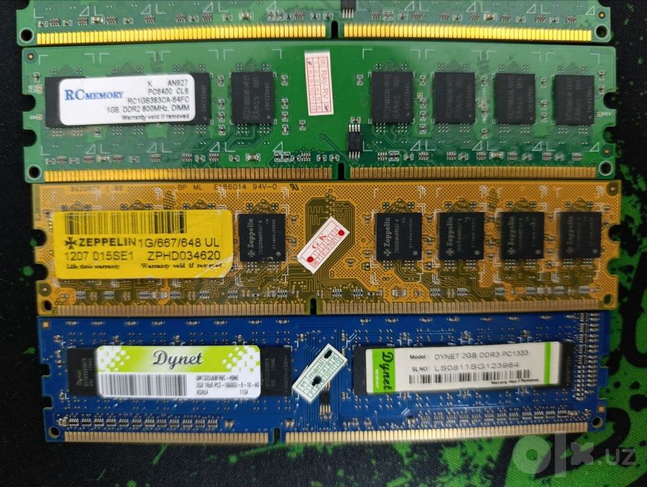 ОЗУ 1GB-2GB DDR2 DDR3 оперативная память