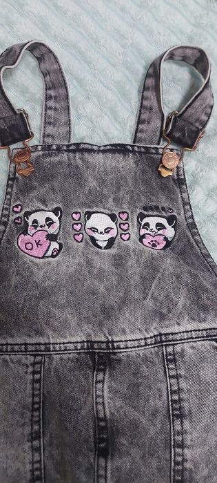 Джинсовый сарафан на 5-6лет