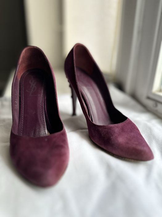 Замшевые туфли YSL