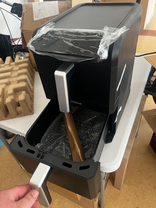 NexOne TwinFryer 11L – Двукамерен фритюрник с горещ въздух 2800W, две независими кошници, 8 програми и Sync функция