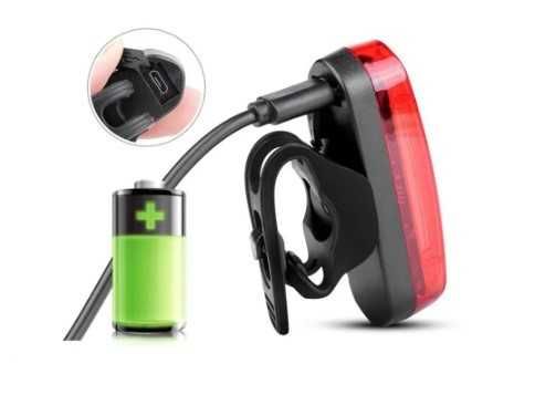 LED stop pentru bicicleta cu reincarcare USB - NOU/SIGILAT