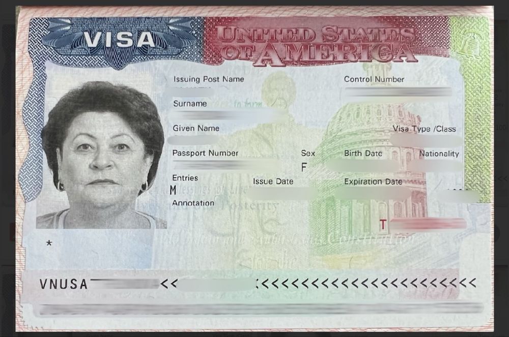 Виза в США B1 B2 F1