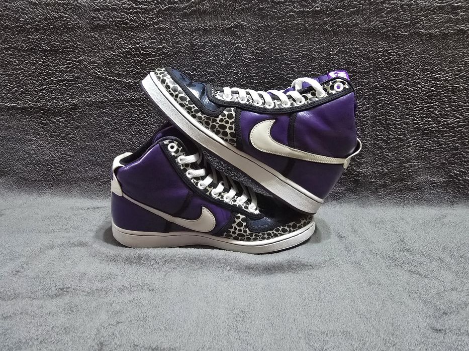 Nike Vandal High Club Purple Black / Custom blue - black glitch )