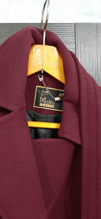 Пальто женское цвет марсала размер L,  40 турецкое