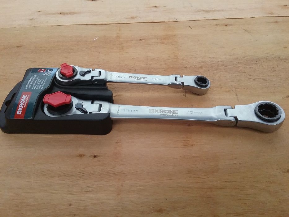 Krone - Set 2chei inelare cu clichet articulate , Cr-V , 4in1