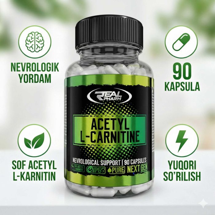 Real Pharm Acetyl L-Carnitine – 90 капсул!
