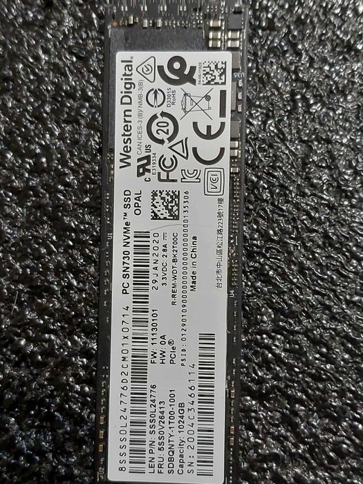 1TB M.2 NVMe - Western Digital SN730, Micron 2200S, Corsair MP510