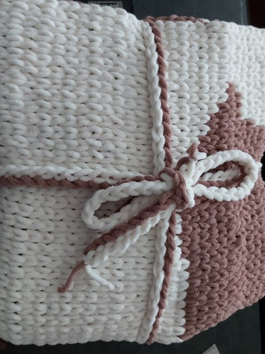 Детский плед-одеяло ручной работы из Ализе Пуффи Море Alize Puffy Mor