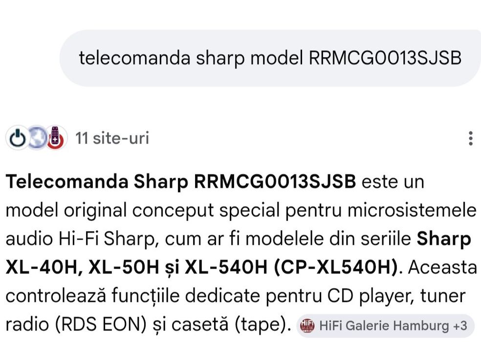 Telecomandă Sharp