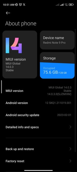 Redmi note 9 pro 128GB