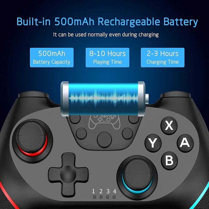 Нови!Безжичен контролер за Nintendo Switch с Turbo,вибрация и жироскоп